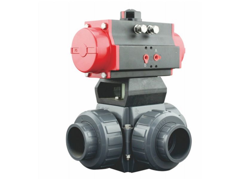 氣動三通UPVC球閥