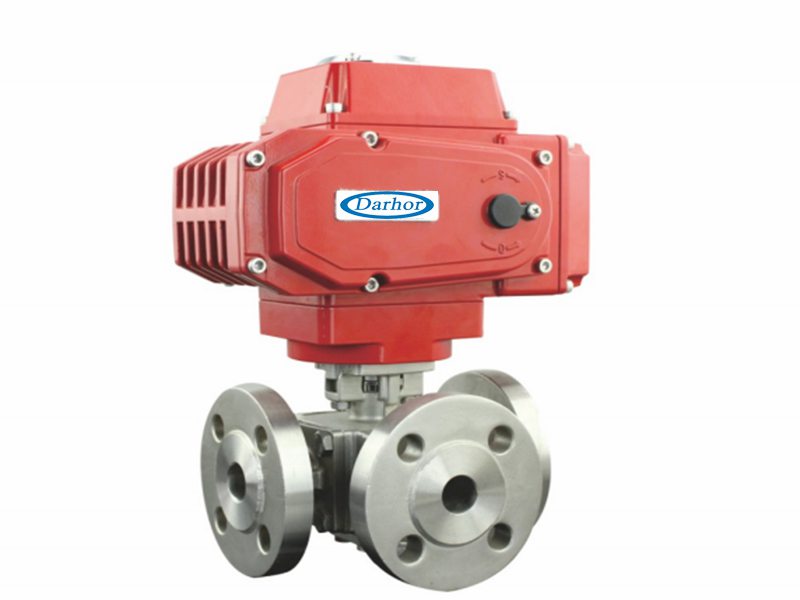 電動(dòng)三通法蘭球閥